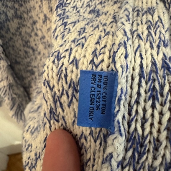 J McLaughlin Blue and White Fringed Blazer - Picture 6 of 7